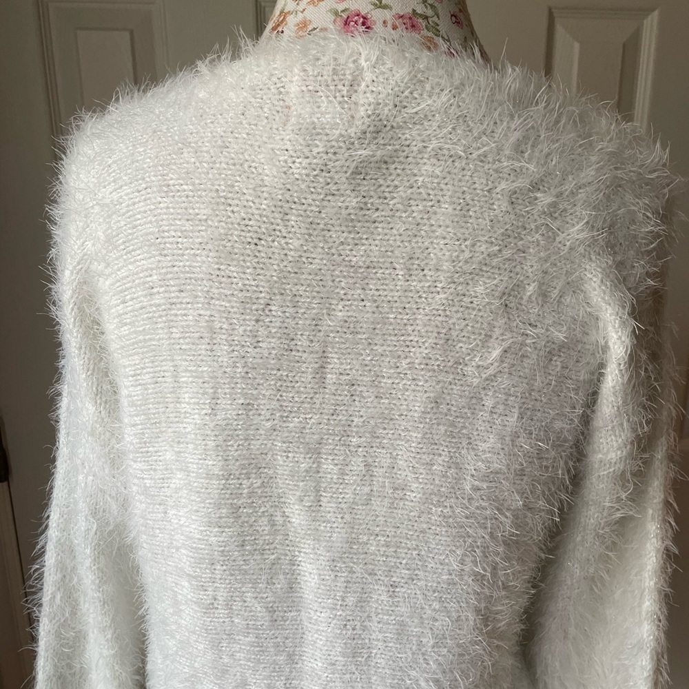 Ruby Rd Womens White Sweater Lightweight Size Pet… - image 6